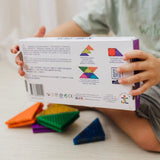 Magblox Magbrix Magnetic Brick Tiles Right Angle Triangle Set 12 pieces set pack by Play Planet Eco-friendly Educational Toys.