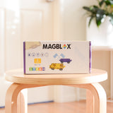 Magblox Magnetic Block Twin Car Pack with Wooden Wheels | Magnetic Tile by Play Planet STEAM Toys