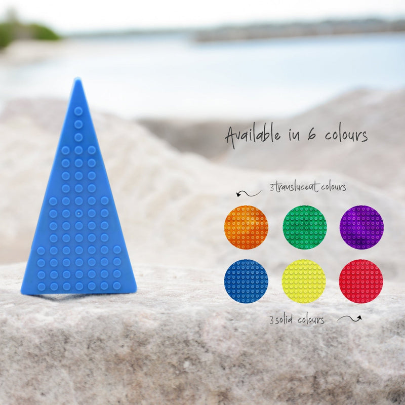 Magbrix by Magblox Magnetic Brick Tile Isosceles Triangle Set. Magbrix Magnetic Tile is compatible with Picasso Tiles, Magna-Tiles, Lakeshore, Connetix Tiles most of the magnetic tiles and Lego or Duplo pieces | Shop Play Planet Educational Toys