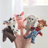 Old McDonald Finger Puppets | Nursery Song Felt Finger Puppet Set Play Planet Eco Friendly Toy Handmade Giftshop