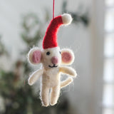 Christmas Mouse Ornament | Felt Ornaments