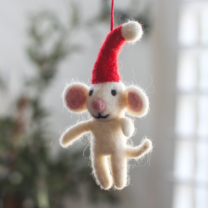 Christmas Mouse Ornament | Felt Ornaments