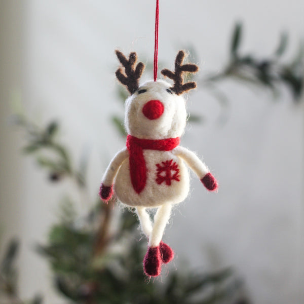 Christmas Reindeer Ornament | Felt Ornaments