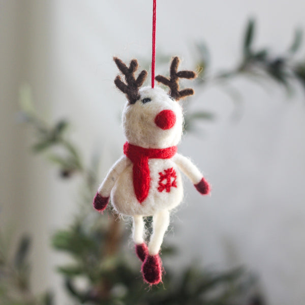 Christmas Reindeer Ornament | Felt Ornaments
