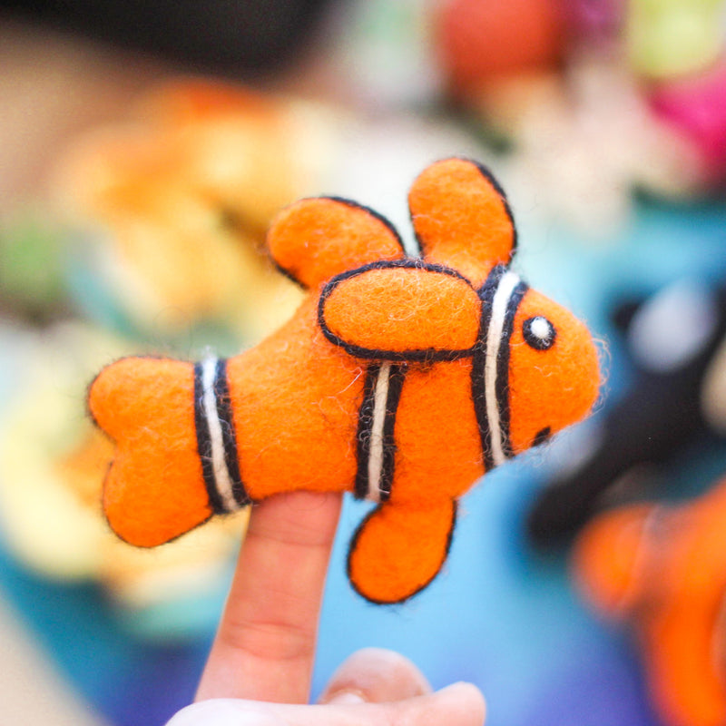 Clownfish Animal Puppets | Felt Finger Puppet