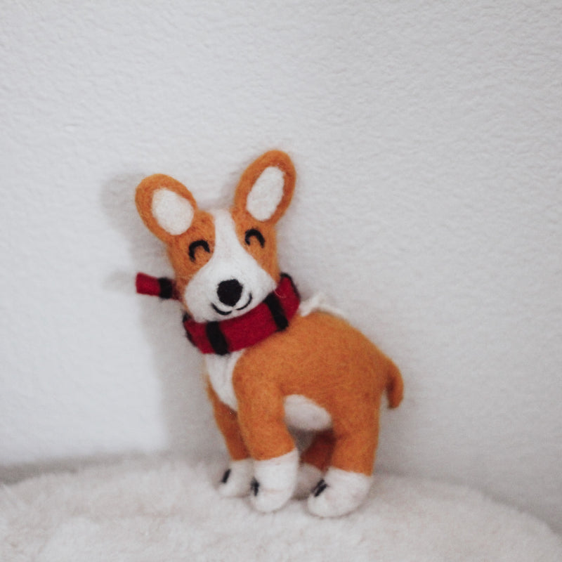 Corgi Dog Christmas Ornament | Felt Ornaments
