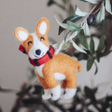 Corgi Dog Christmas Ornament | Felt Ornaments