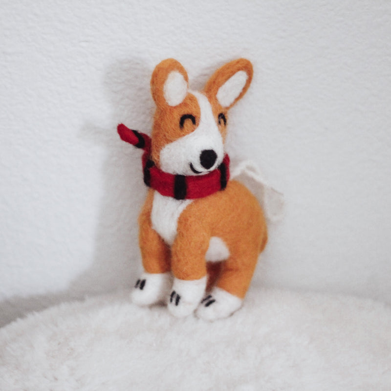 Corgi Dog Christmas Ornament | Felt Ornaments