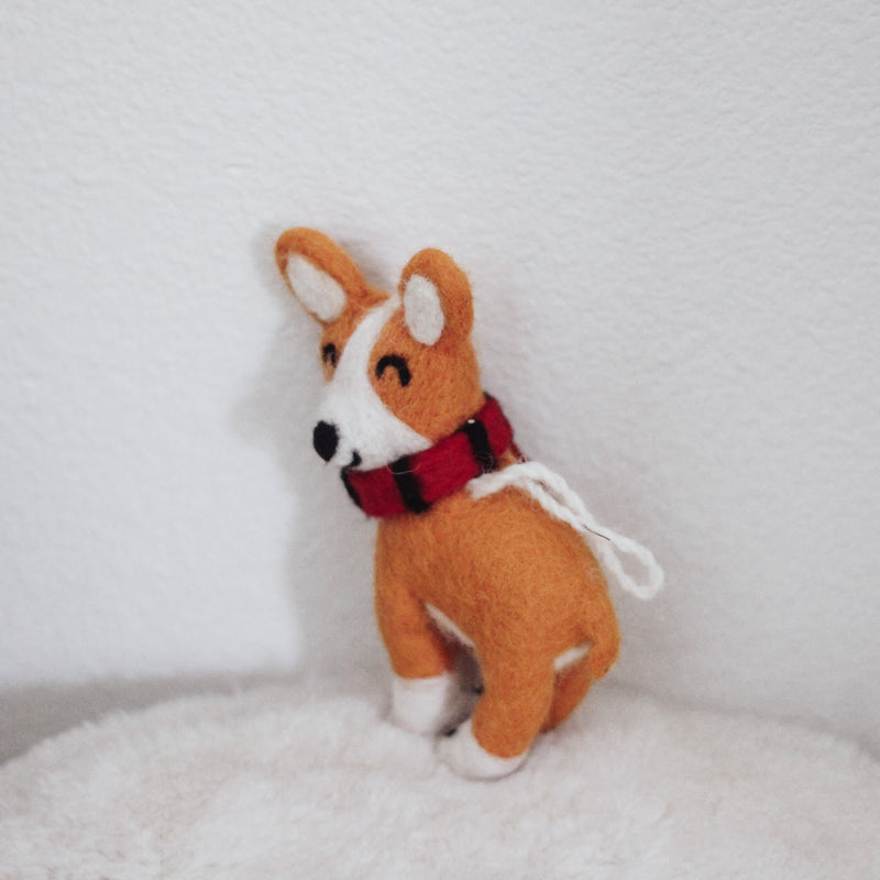 Corgi Dog Christmas Ornament | Felt Ornaments