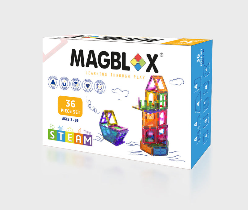 36 Pieces Accessory Set - Magnetic Tiles | MAGBLOX®