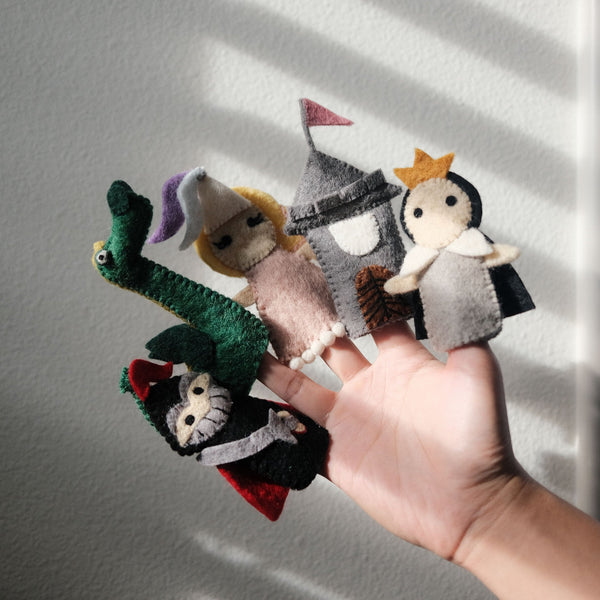 Princess and Knight Felt Finger Puppet Set Handmade Animal Puppet | Play Planet Eco Educational Toy Handmade Gift Shop