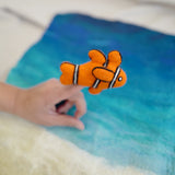 Clownfish Animal Puppets | Felt Finger Puppet by Play Planet Eco-friendly Educational Toy. Handmade Gift Shop.