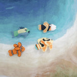 Reef Triggerfish, Felt Reef Fish, Felt Fish Toy, Felt Animal Finger Puppet, Tropical Fish Toy, Play Planet Eco-friendly educational toy, Handmade Gift Shop. 