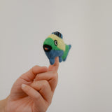 Felt Parrotfish Finger Puppet, Felt Fish, Felt Tropical Fish, Finger Puppet, Animal Puppet by Play Planet Eco-friendly Educational Toy. Handmade Gift Shop.