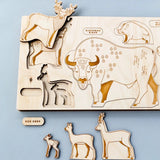 Stuka Puka Montessori Forest Animals Wooden Puzzle - Play Planet