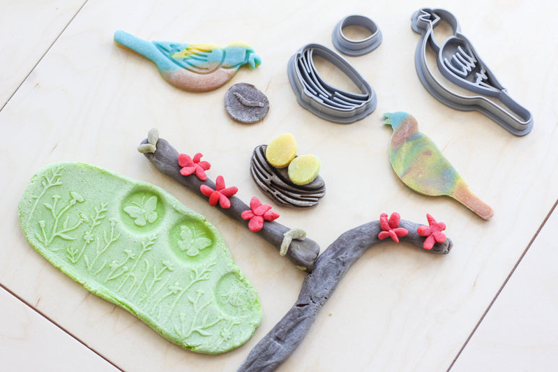 Play Planet | Nesting Bird Play Dough Cutter Set | Eco Cutter | Cookie Cutter