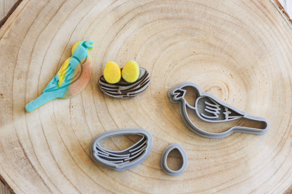 Play Planet | Nesting Bird Play Dough Cutter Set | Eco Cutter | Cookie Cutter