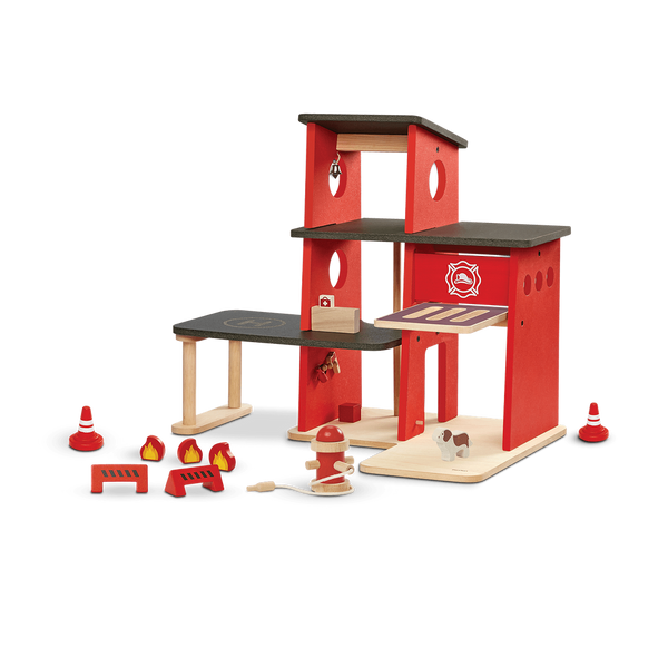 PlanToys Wooden Fire Station
