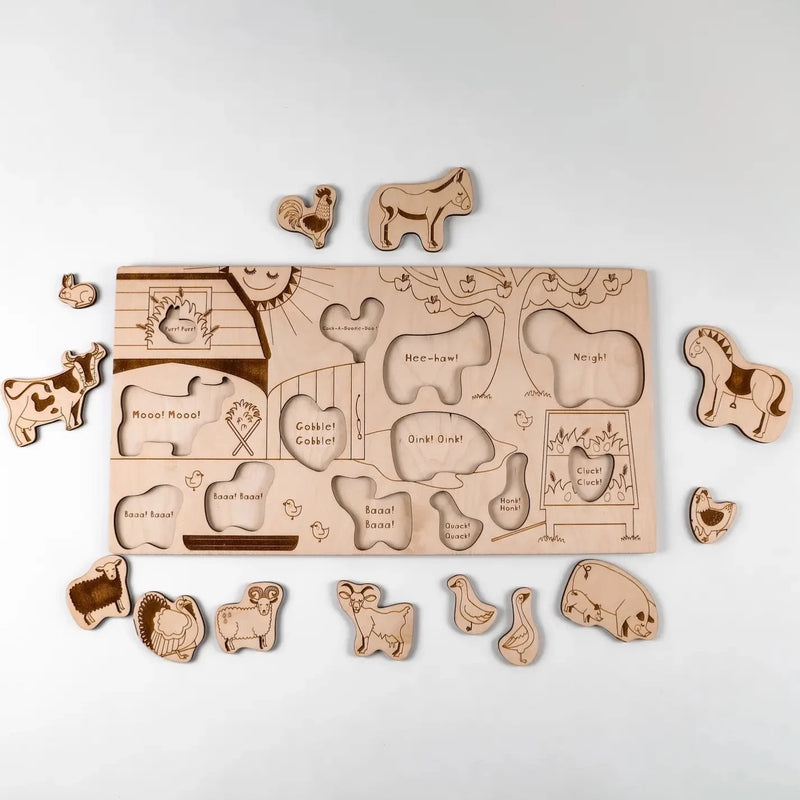 Stuka Puka Montessori Country Life Wooden Puzzle