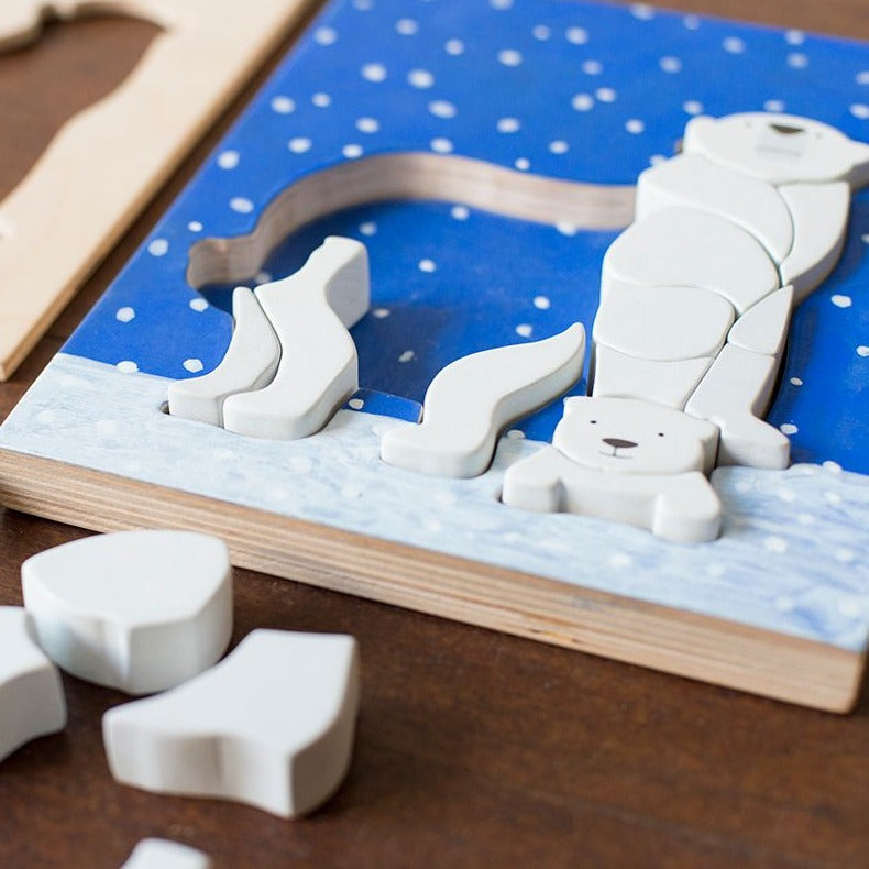Play Planet | Polar Bear Wooden Puzzle