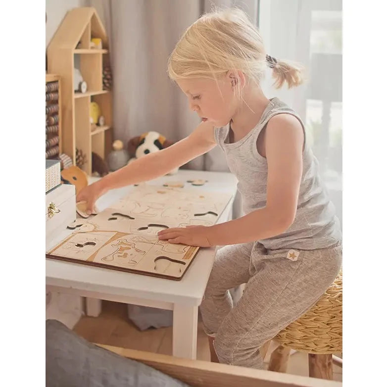 Stuka Puka Montessori Country Life Wooden Puzzle