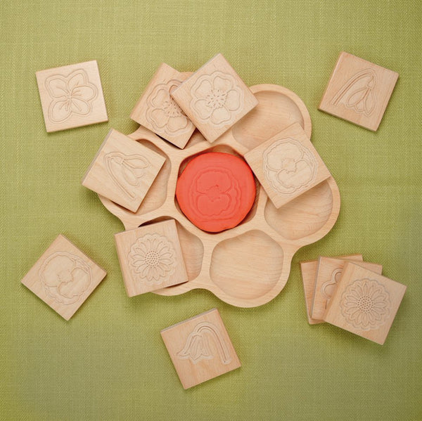 Wooden Sensory Flower Tiles