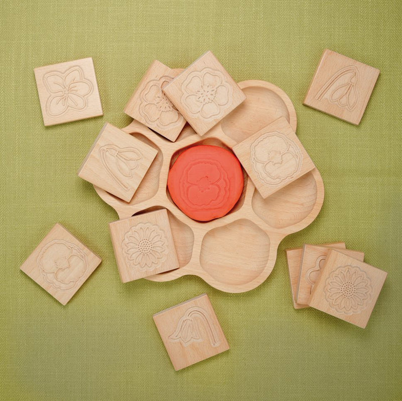 Wooden Sensory Flower Tiles