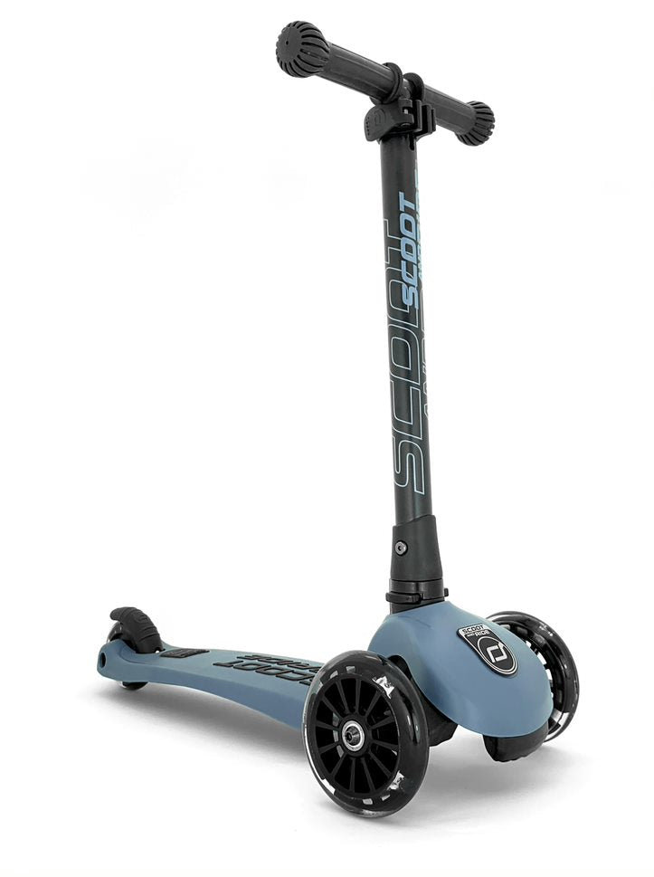 SCOOT AND RIDE US HIGHWAYKICK 3 STEEL BLUE WITH LED LIGHT BY PLAY PLANET