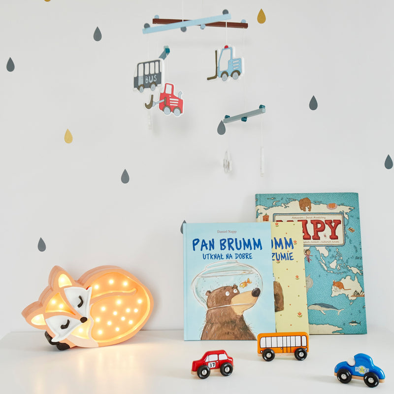 Little Light Baby Fox Lamp Handmade Wooden Lamp Children's Playroom Bedroom | Play Planet Children Toys