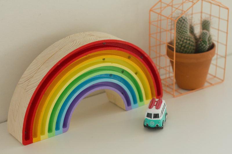 Little Light Rainbow Lamp Handmade Wooden Light | Play Planet Eco-friendly Toys
