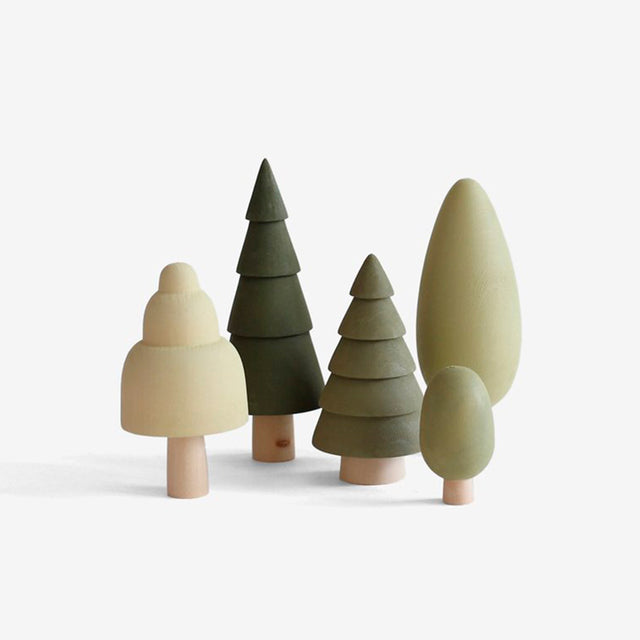 Wooden Forest Mini Set - 5 Trees