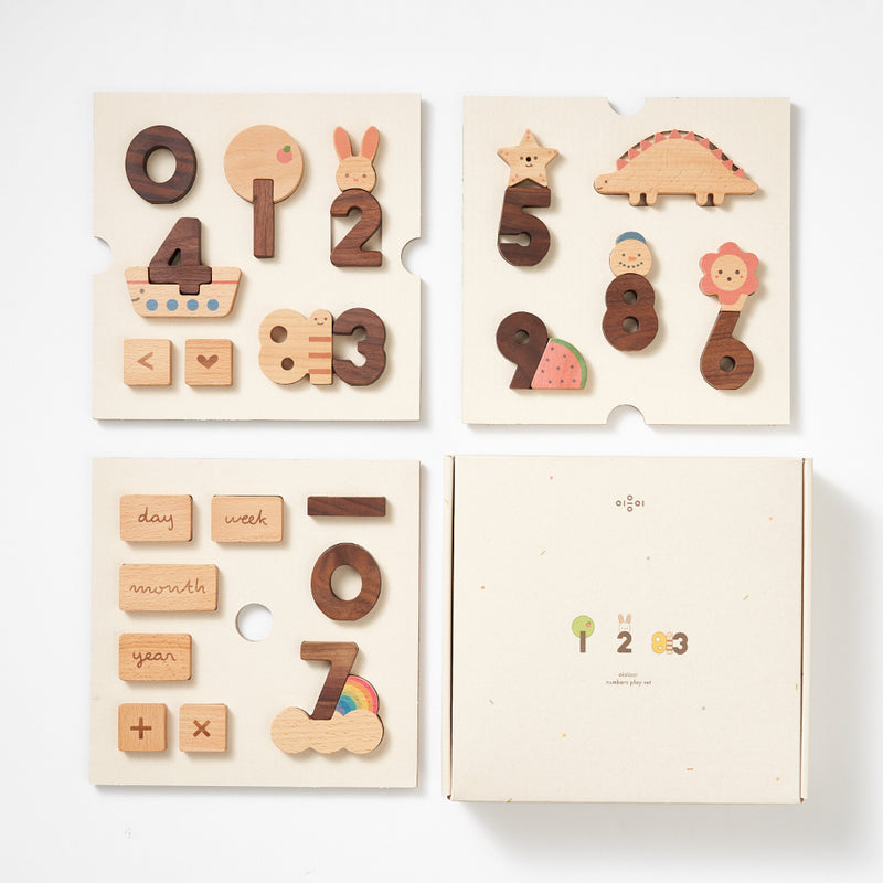 Modern Wooden Number Blocks for every playroom. Oioiooi by Play Planet