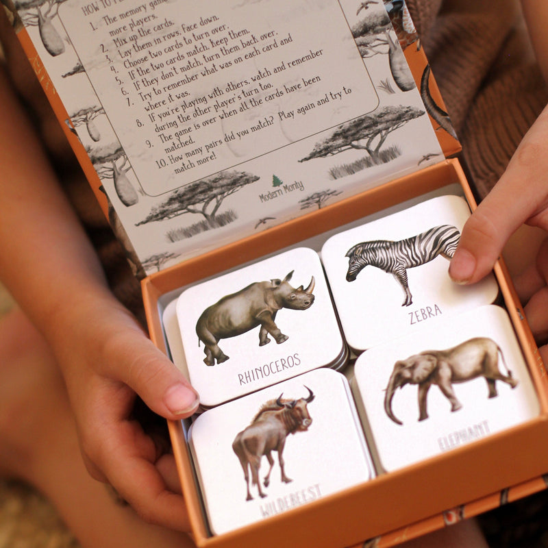 Modern Monty Africa Memory Card Game - Play Planet