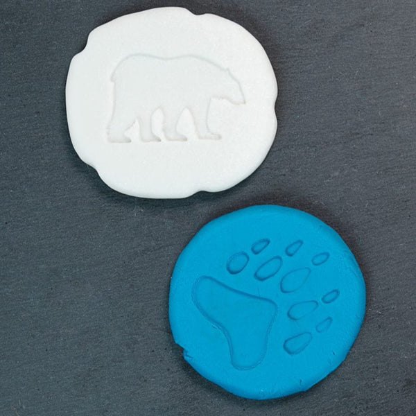 Play Planet | Let's Investigate Polar Footprints Animals Playdough Stamp by Yellowdoor