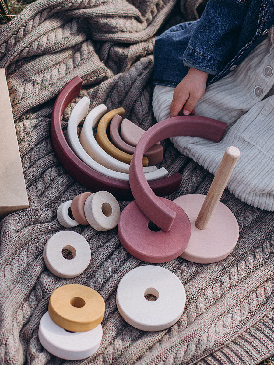 Wooden Rainbow Stacking Set – Play Planet