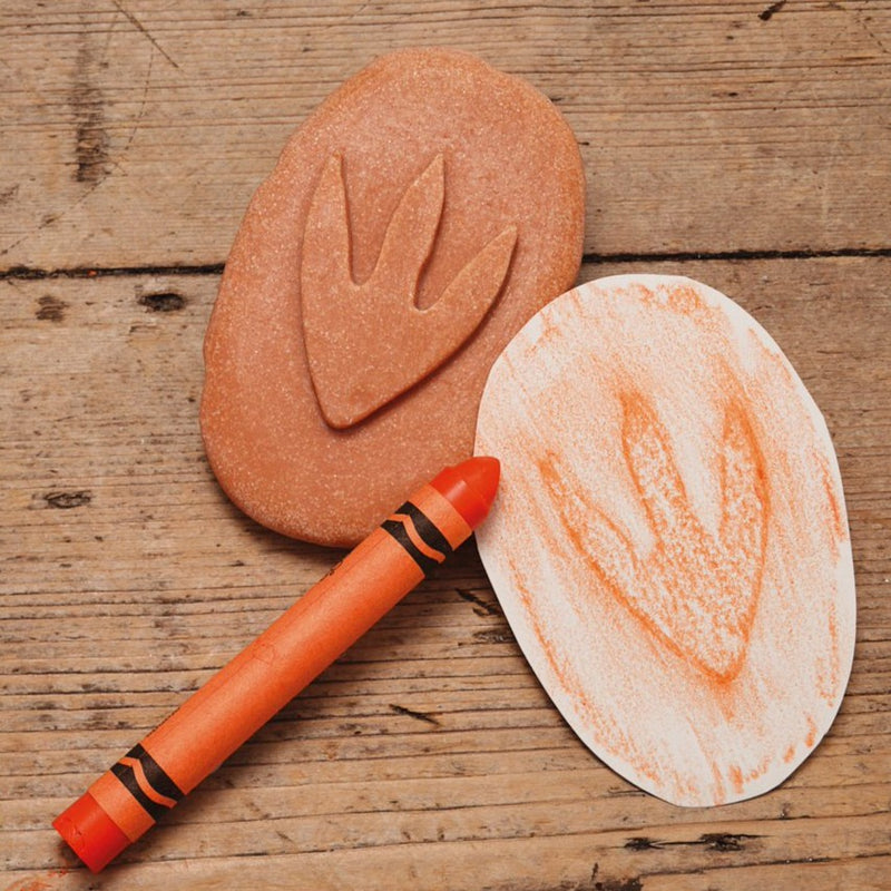 Yellowdoor Dinosaurs Playdough Stamp Footprint Pebbles - Outdoor or Indoor Stamping and rubbing stones