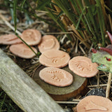 Yellowdoor Dinosaurs Playdough Stamp Footprint Pebbles - Outdoor or Indoor Stamping and rubbing stones