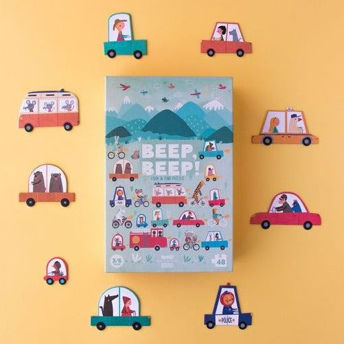 Londji Puzzle - Beep! Beep! (48 pcs) - Observation