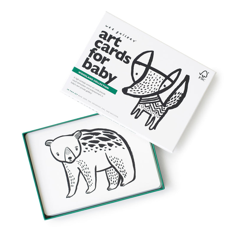 Baby Black and White Art Card Woodland Animals by Wee Gallery | Play Planet Best Educational Wooden Toys