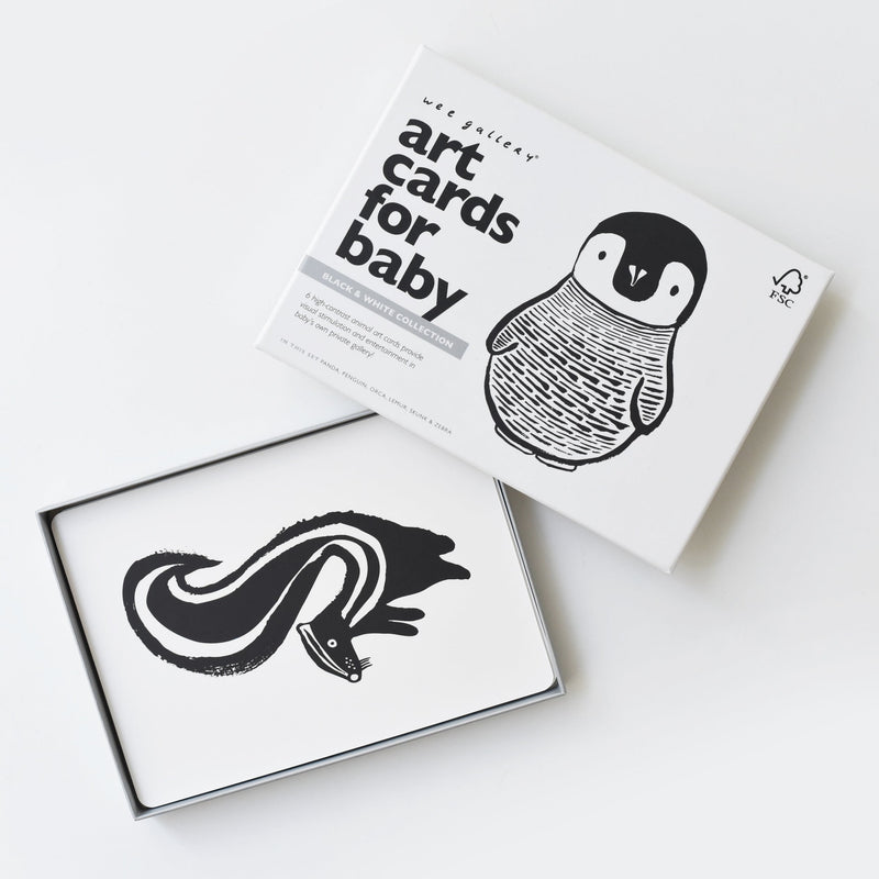 Wee Gallery Art Cards for Baby Black and White Animals Collection | Play Planet Educational Toys