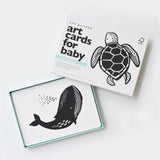 Wee Gallery Baby Art Cards Black and White Cards Ocean Animals by Play Planet Eco-friendly Toys