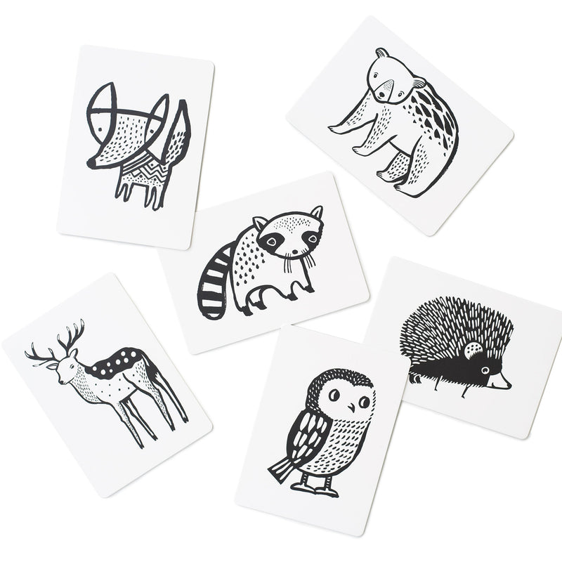 Baby Black and White Art Card Woodland Animals by Wee Gallery | Play Planet Best Educational Wooden Toys