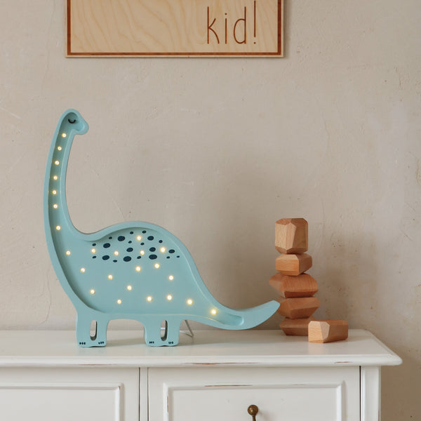 Little Light Dinosaur Lamp Handmade Wooden Light | Play Planet Children Toys