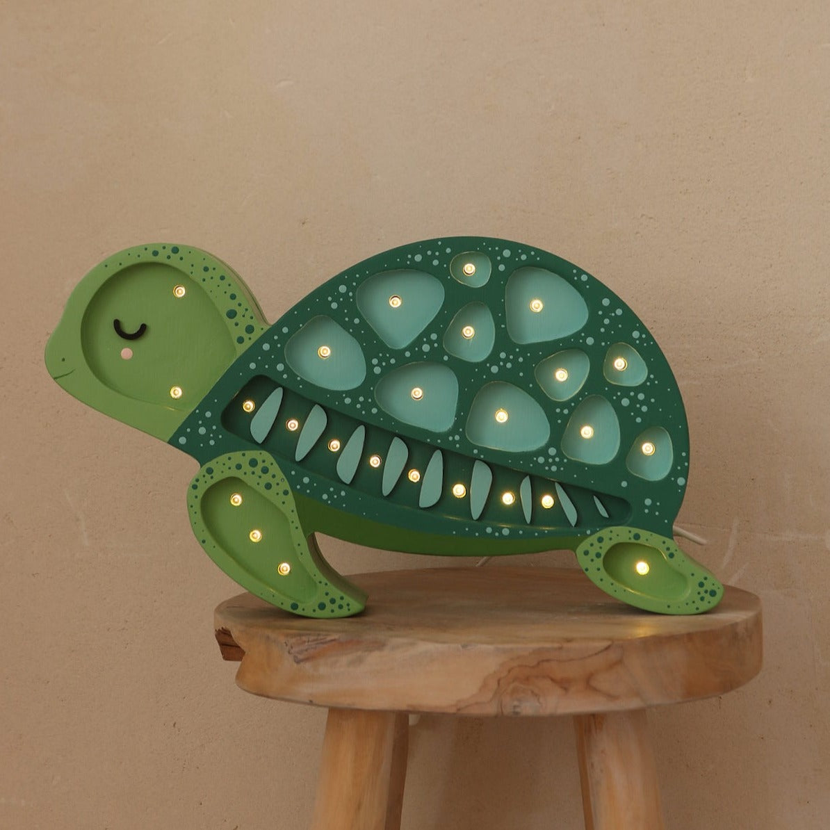 Little Light Turtle Lamp Handmade Wooden Light Play Eco
