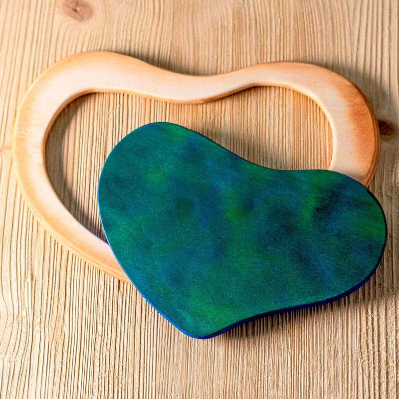 Wooden Heart Lake and Swan Set