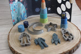 Play Planet Eco Cutter Space set for space-themed play sensory play natural play dough