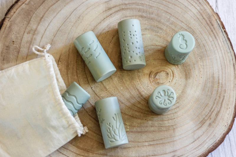 Play Planet | Ocean life Dough Roller and Stamp Set by Yellowdoor